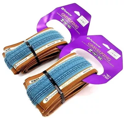 2-PACK Panaracer GravelKing SS Tire 700 X 32 Tubeless Folding Astral Blue PAIR • $83.88