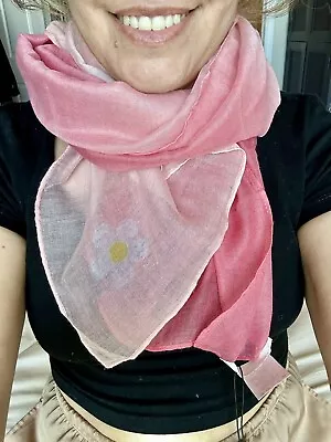 Daisy Marc Jacobs Sheer Two Toned Ombre Pink Womens Scarf • $30