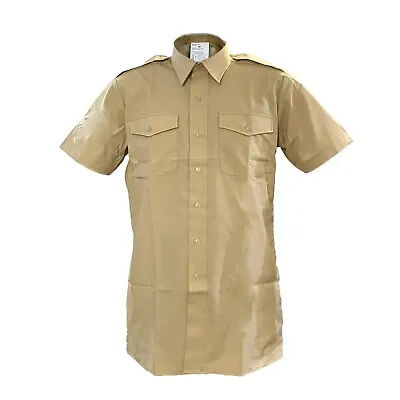 Army Shirt Original British Military Short Sleeve Combat Fawn Uniform Dress New • £14.50