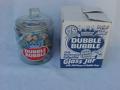 Vintage 1980's Dubble Bubble Jar W/ Gum & Box Tom's Peanut Lance Store Gordon's • $95