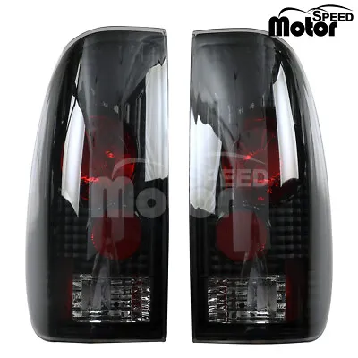 For 97-03 Ford F150/99-07 F250 F350 Super Duty Tail Lights Smoke Rear Lamp Black • $49.99