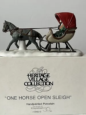 Department 56 Heritage Christmas Village 'One Horse Open Sleigh' Retired  • $14