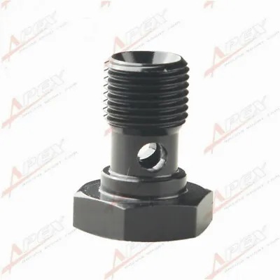 Banjo Bolt M14 X 1.25 Aluminium Banjo Bolt Brake Fitting Adaptor Black • $4.63