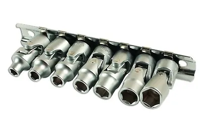 UJ Universal Joint Socket Set 1/4 Drive 7pc 5mm - 10mm Chrome Vanadium • £25.26