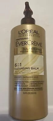 Loreal Ever Creme EverCreme 6 In 1 Cleansing Balm 16.9 Damaged Hair Sulfate Free • $30