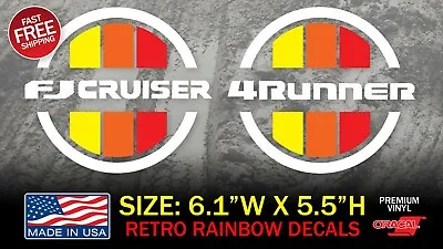 Vintage Stripes Decals For 4runner Tacoma Fj Cruiser Landcruiser Toyota • $25.63