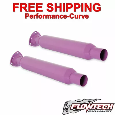 Flowtech Purple Hornies Glasspack Header Muffler 3  IN  2.25  OUT  50230FLT • $99.95