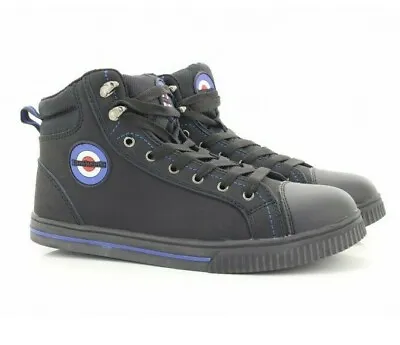 Mens Lambretta Leather Safety Boots Steel Toe Cap Sneaker Hiker Work Shoes Size • £28.95