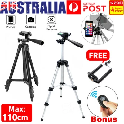 $7.99 • Buy Professional Camera Tripod Stand Mount Phone Holder For IPhone Samsung DSLR AU