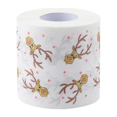 Wood Pulp Christmas Deer Tissue Custom Printed Toilet Paper • £7.85
