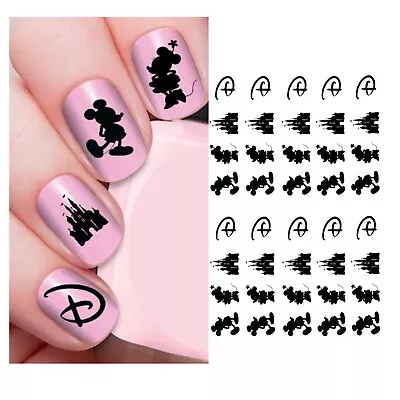 Mickey Mouse Castle Disney Nail Art Wraps Water Transfers Sticker Decals CC5 • $3.72