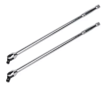 2Pcs 18   Breaker Bar 1/2 &  3/8 Drive Long Handle  Flex Ratchet Wrench Socket • $36.95