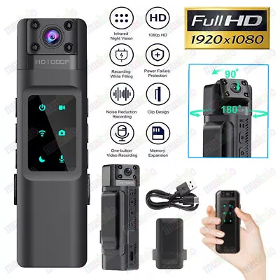 1080P Police Body Camera Video Audio Recorder HD Night Vision Mini SPY Camcorder • $21.79