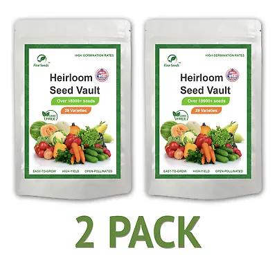 Heirloom Vegetable Seeds 2 Pack Of 39 Varieties - Over 36000 Seeds • $57.98