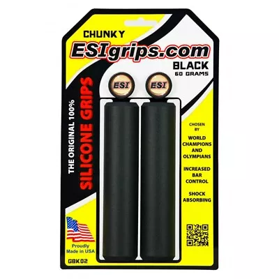 ESI Chunky 100% Silicone MTB Grips Shock Absorbing 32mm / 130mm  Diff Colors AV • $15.40