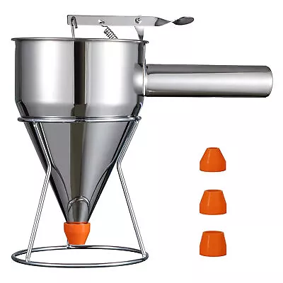 Stainless Steel Pancake Batter Dispenser With Stand Detachable Handle Pancake  • $27.73