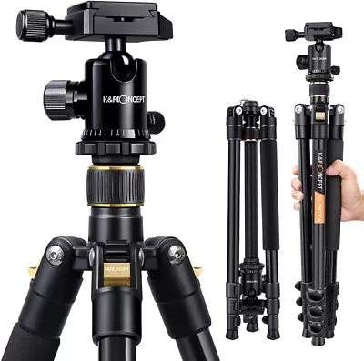£59.99 • Buy K&F Concept 62  Tripod Travel Vlog Monopod With 360° Panoramic Ball Head Camera