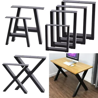 £39.95 • Buy 2PCS INDUSTRIAL STEEL TABLE LEGS CABINET CHAIR DESK METAL LEGS SET BlLACK UNITS
