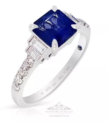 £3272.91 • Buy Natural Sapphire Engagement Ring, 1.81 Tcw Platinum Vivid Blue GIA Certified 