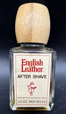 Vintage English Leather After Shave 2 Oz. Made In USA Vintage Wooden Lid • $53.24