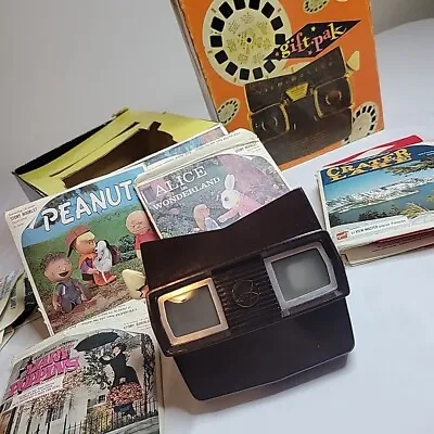 1950s Sawyers Model E View Master Mottled Brown 3D Viewer Reels And Box Read • $19.97