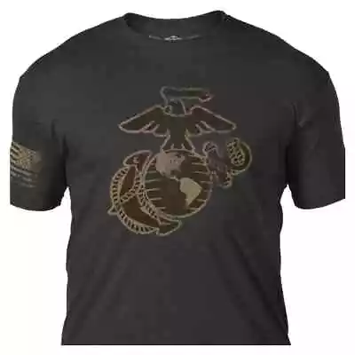 USMC EGA T-Shirt - Gray US Marine Corps American Flag Shirt • $33.95