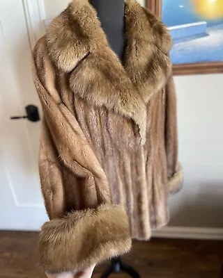 M Russian Sable Fur Lunaraine Mink Fur Princess Swing Coat Miss Jackson’s Tulsa • $950