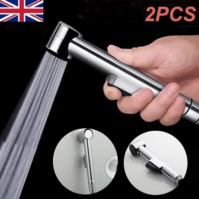 2xBidet Shattaf Douche Spray Hygienic Toilet Handheld Shower Head Muslim Sprayer • £6.89