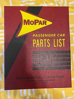 Rare Set #1 MOPAR Vintage LOGO Passenger Car Parts List 4 Glass Performance  • $45.99