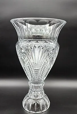 Shannon Crystal Vase By Godinger Coquille Shell Vase 16 Inches Czech Republic • $200