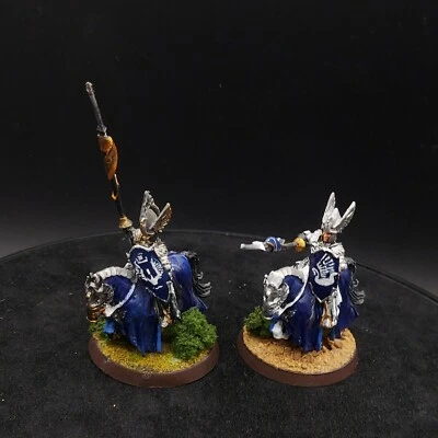 £58.50 • Buy Painted Warhammer LoTr OOP METAL Dol Amroth Knights ×2 Mounted Fiefdoms Gw