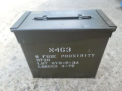 Metal Ammo Can Box 50 Cal Tall Army M728 Fuze Military 50cal M2a1 • $34.99