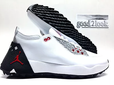 Nike Jordan Adg 2 Golf Shoe Elephant Print White/black Sz Men 8 [ct7812-100] • $123.19