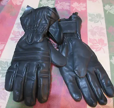 Unik Mens Naked Leather Gauntlet Motorcycle Gloves XL Motorbike Riding • $35