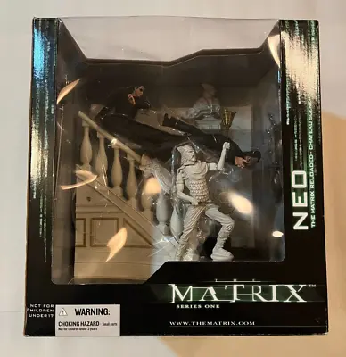 McFarlane Toys The Matrix Reloaded Series 1 Neo Chateau Scene Deluxe Boxed Set • $84.99