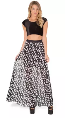 Blackmilk Womens Free Spirit Maxi Skirt Ghost Halloween High Waist Size XS • $85