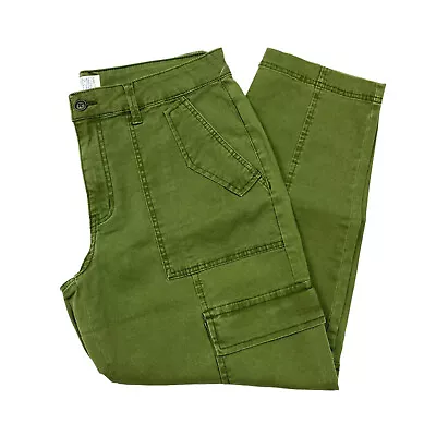 Time And Tru Womens Size 12 Cargo Pant Pockets Green Chili • $19.99