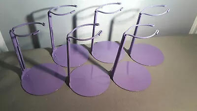 Doll Stands 6 Purple Metal Stands For 6 To 11 Inch Dolls And Teddy Bears Kaiser • $19.99