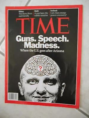 TIME Magazine January 2011 Gun Madness & USA Haiti China Iceland & Clean Energy • $7.99