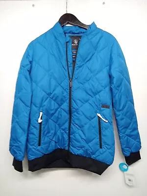 Volcom Casco Down Puff Jacket Blue Snowboard Ski Size  S #6D4C • $90