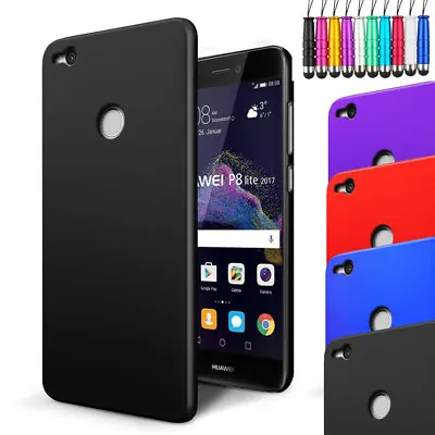 For Huawei P8 Lite 2017 - Armour Hard Shell Case Back Cover + Screen + Stylus • £3.89