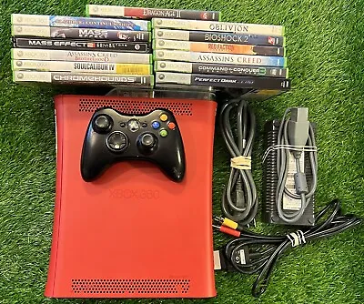 Xbox 360 Elite Resident Evil 5 Limited Edition Red Console Bundle 250GB Tested • $242.99