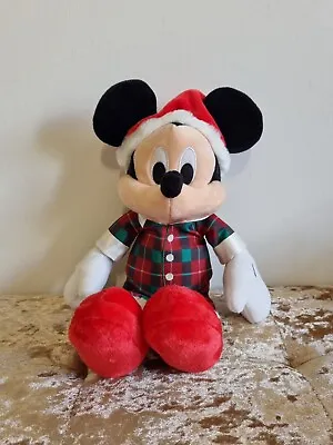 £9.99 • Buy Disney Store Christmas Mickey Mouse Soft Toy Holiday Cheer 2021 Pyjamas Slippers