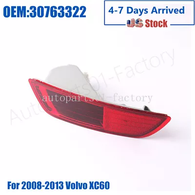 30763322 Left Driver Side Rear Bumper Fog Light Lamp For 2008-2013 Volvo XC60 • $26.39