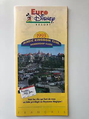 1993 Euro Disney Resort Magic Kingdom Club Membership Guide - Flyer Guide  • $5.80