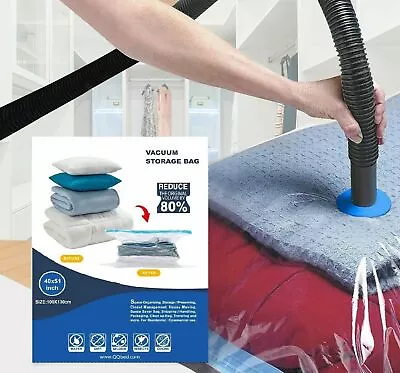 $14.60 • Buy 2 PACK Super Jumbo Large Vacuum Storage Bag Space Saver Compress Bags Wholesale