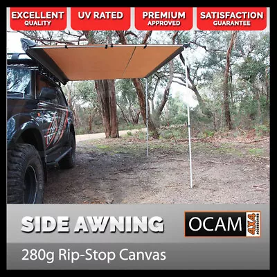 Awning 3M X 2M 280g Cross Thread Pullout Car Side Tent Camper Trailer 4X4 4WD • $229