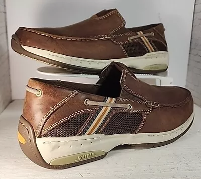 Dunham By New Balance Windward Leather Slip-On Boat Shoe Size 7 4E Extra Wide • $36