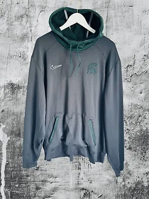 Nike Elite Michigan State Spartans Men’s XXL Dri-Fit Stitched Hoodie Sweatshirt • $38