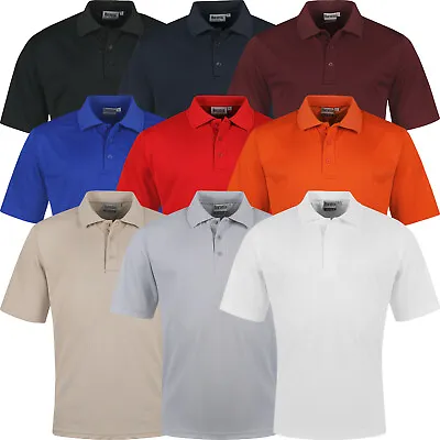 £7.99 • Buy Mens Polo Shirts Short Sleeve Breathable Regular Fit Pique Work Casual Plain Top